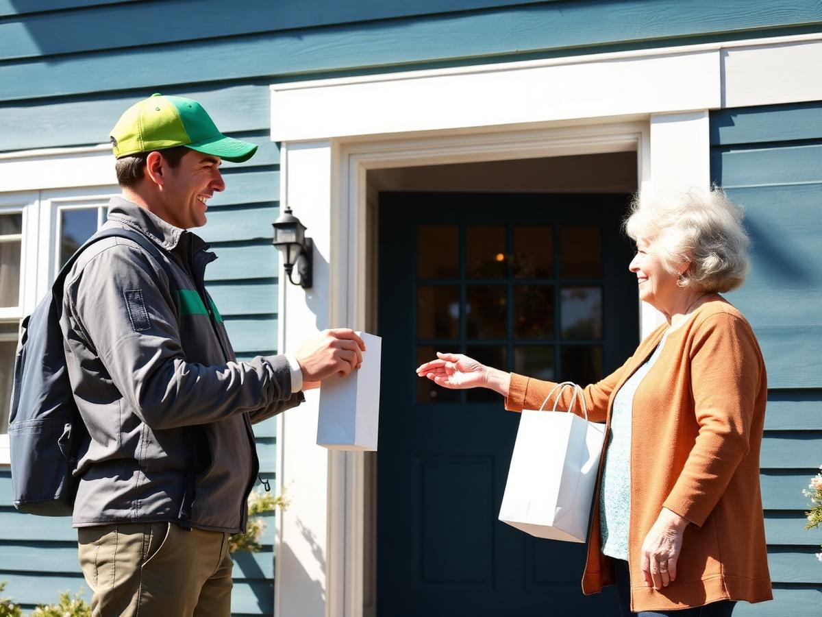 Prescription being delivered free to a patient's front door